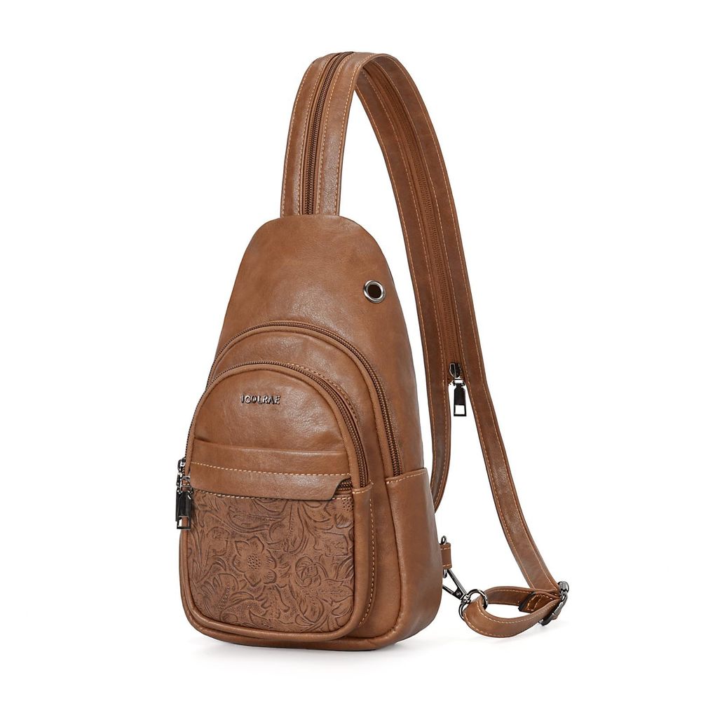Women's Sling Bag Vegan Leather Sling Backpack Trendy Crossbody Purse for💐